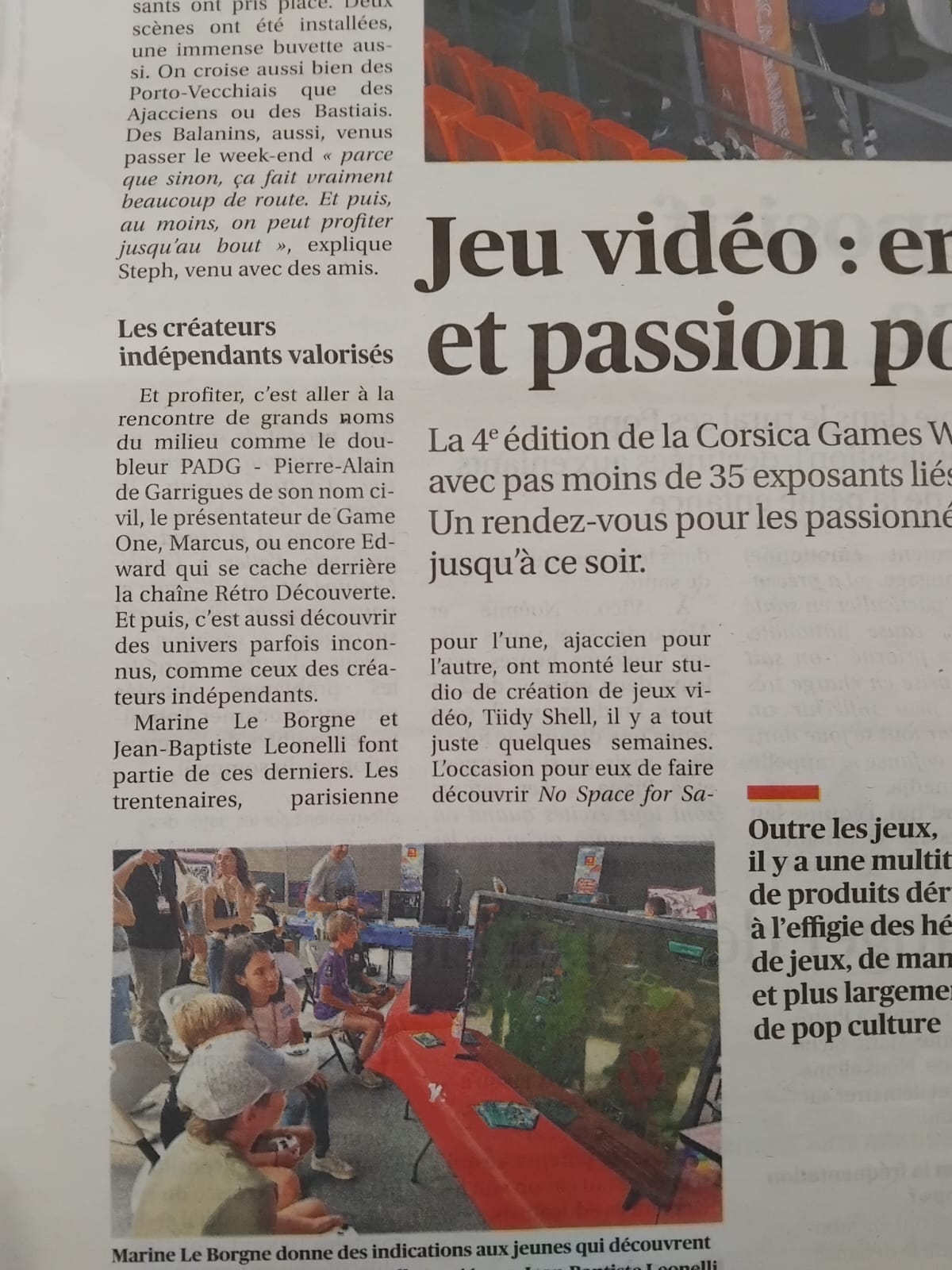 Newspaper article on Tiidy Shell